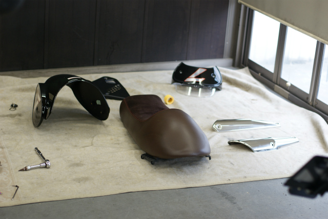 MOTO GUZZI V7 Ⅱ　RACER コーティング実績画像